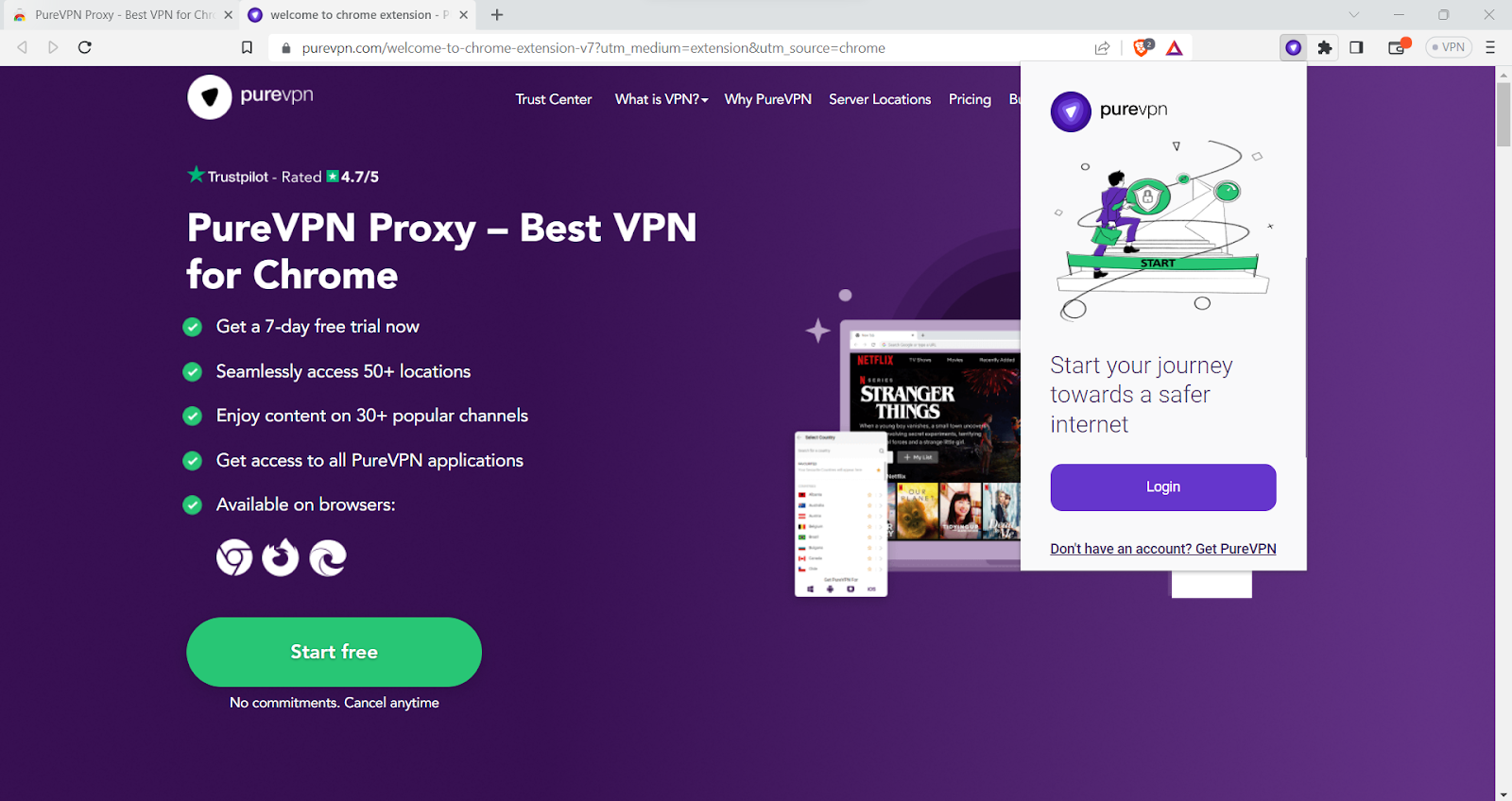 PureVPN extension