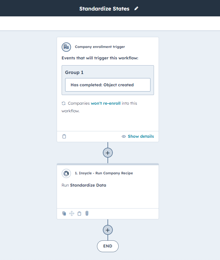 standardize states in workflows