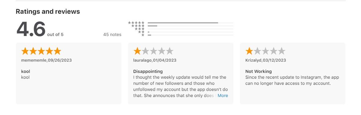 InstaFollow reviews