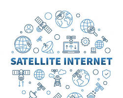 Satellite internet concept