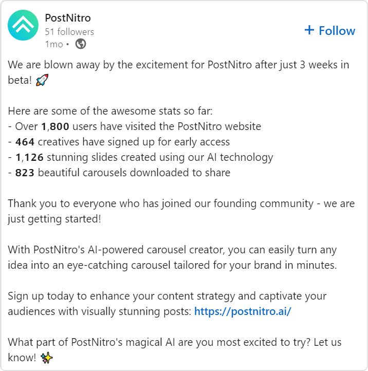 PostNitro social proof
