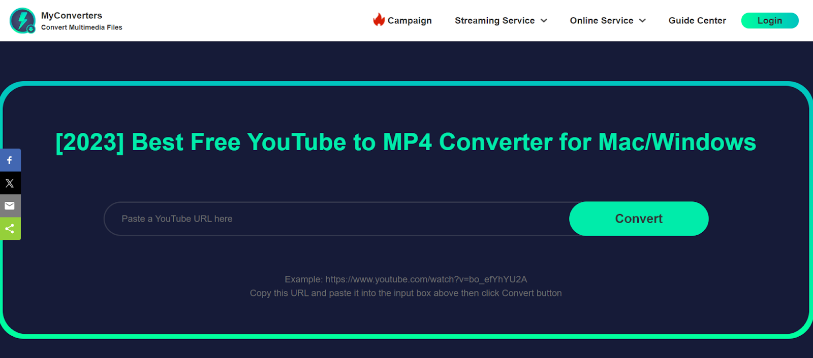MyConverters - YouTube to MP4 converter