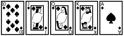 Royal Flush card