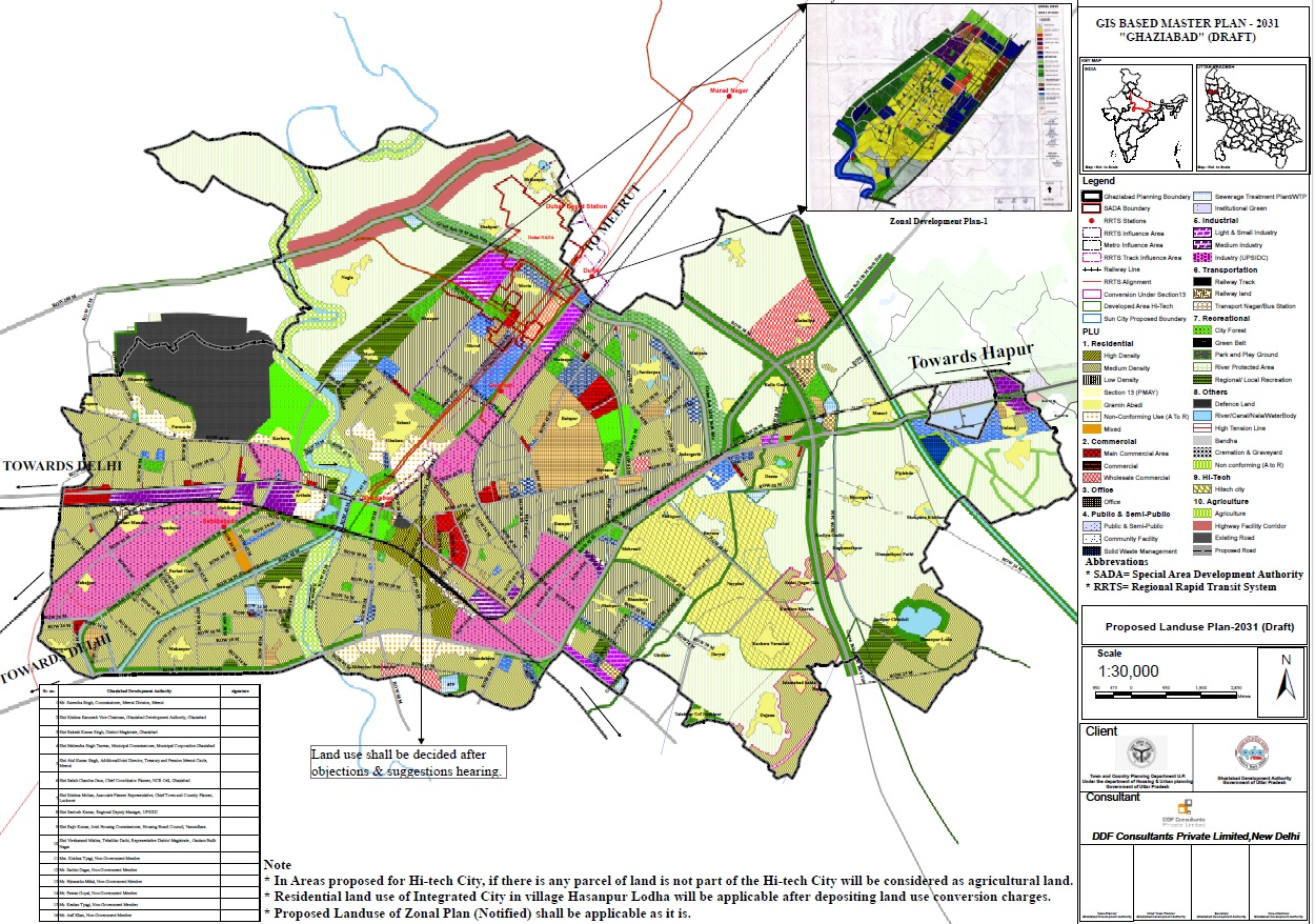 ghaziabad master plan 2031 map