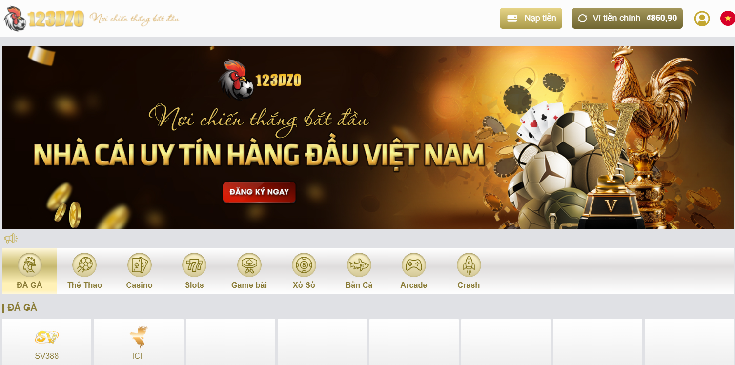 Đánh giá nhà cái 123DZO và trải nghiệm cá cược đá gà thomo