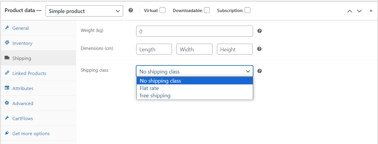 shipping charges