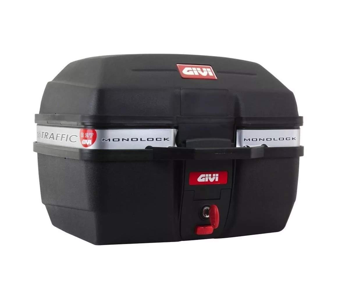 Baú Bauleto Moto 27 L Givi E27m Monolock Traffic Preto