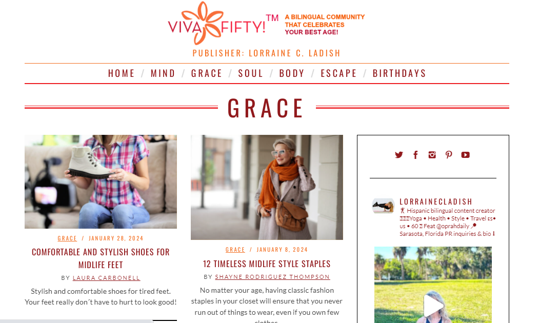 Viva Fifty - Blog Web Page