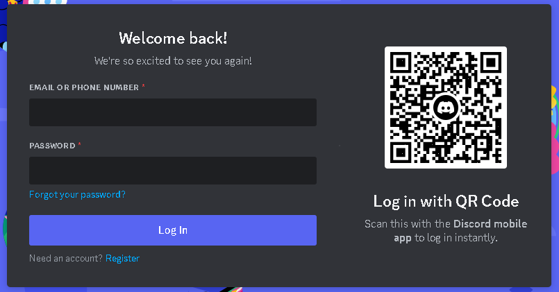 A screenshot of a login screen

Description automatically generated