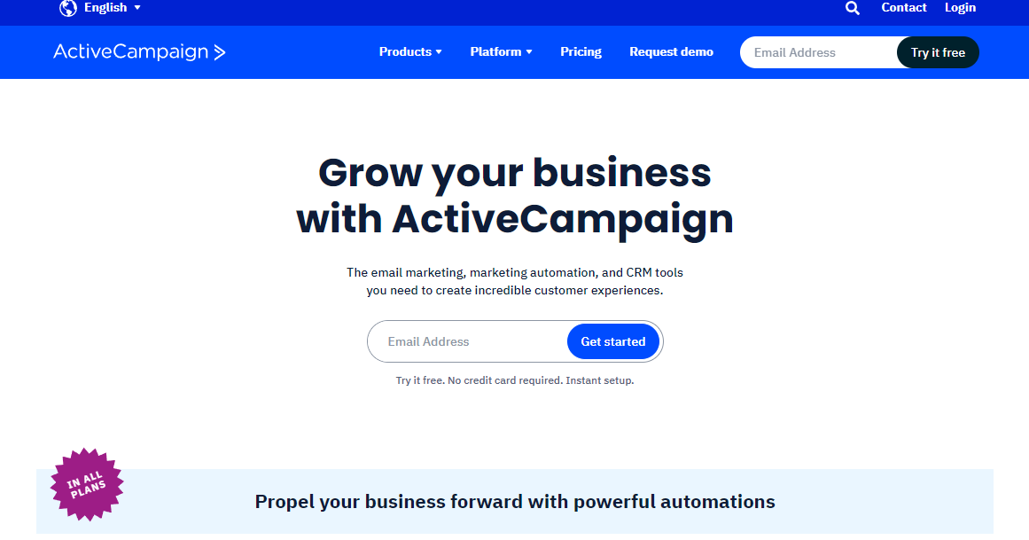 Grow your business with ActiveCampaign