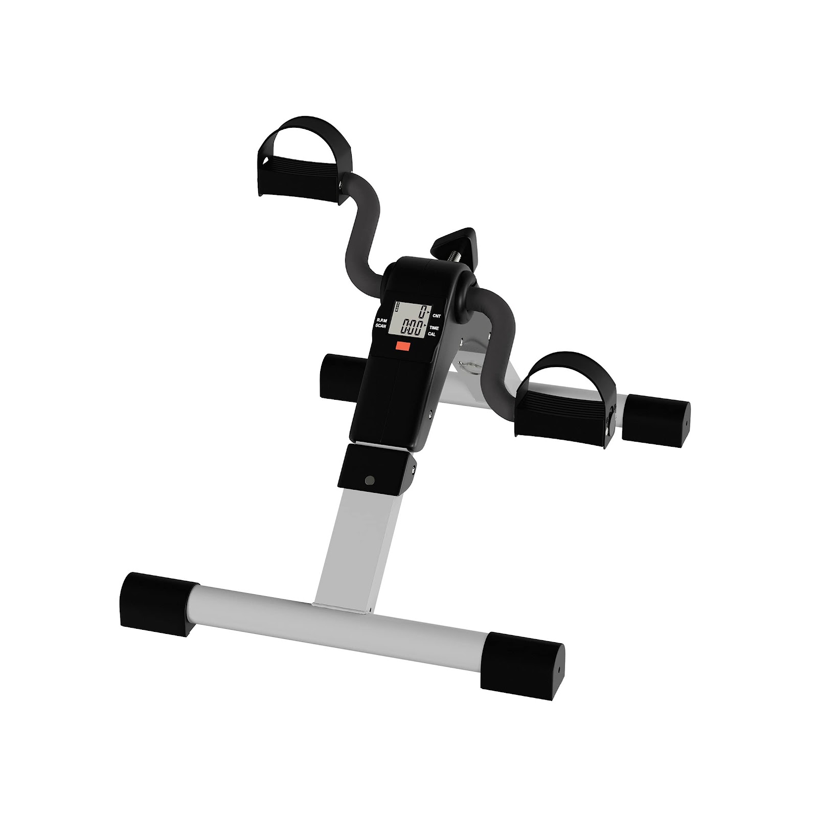 Pedal de ginástica dobrável portátil Wakeman – para exercícios, bicicleta, braços, pernas, fisioterapia, com contador de calorias