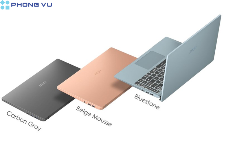 Laptop MSI Modern 14 đa dạng màu sắc