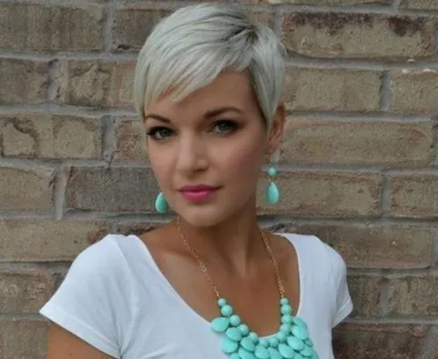 Short Blonde Pixie  Haircuts For Thick hair 