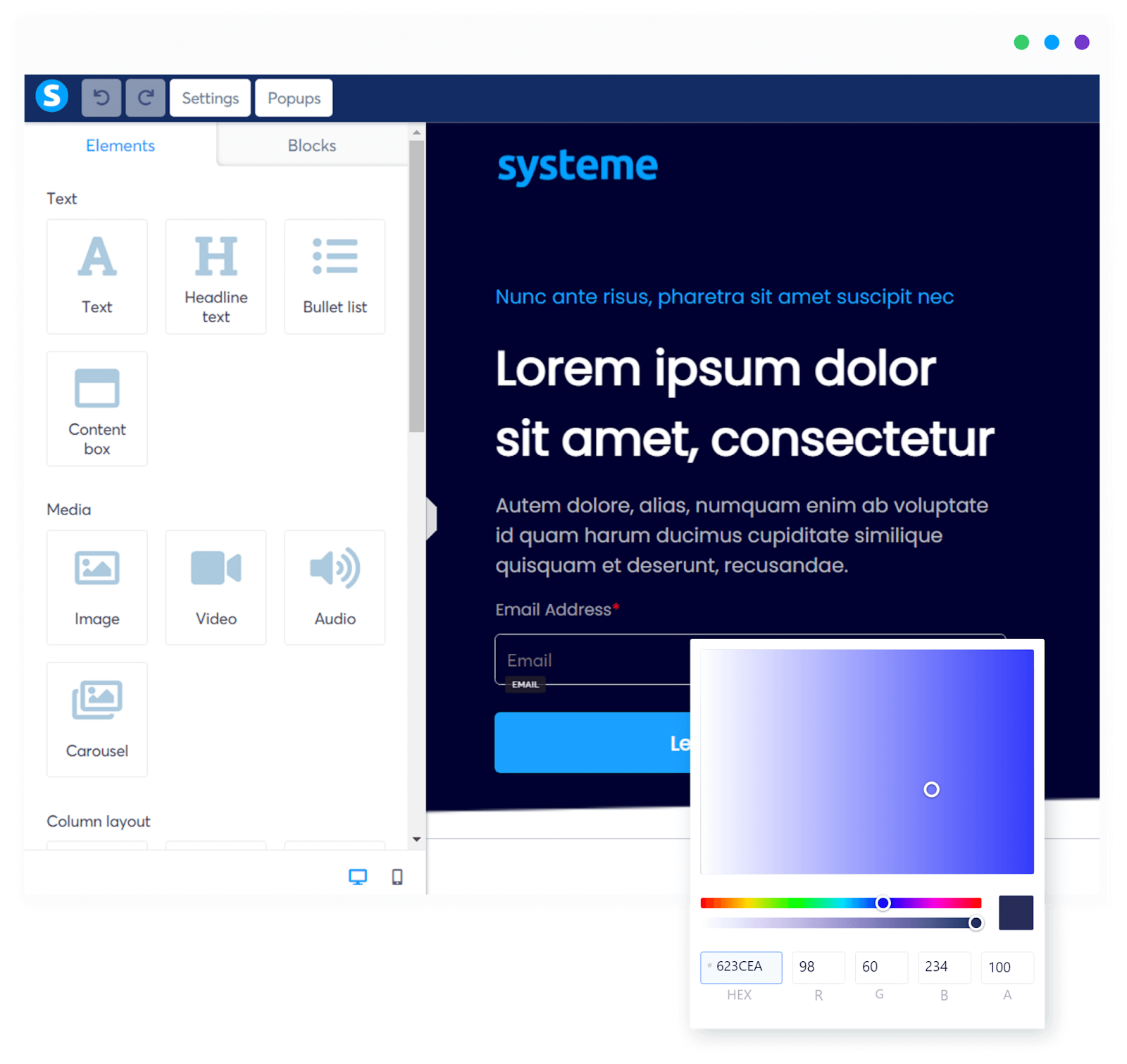 Landing Pages & Website Builder for Systeme.io