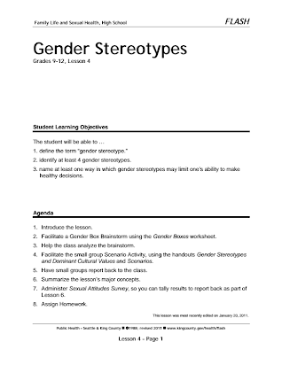 Gender Stereotype Activity