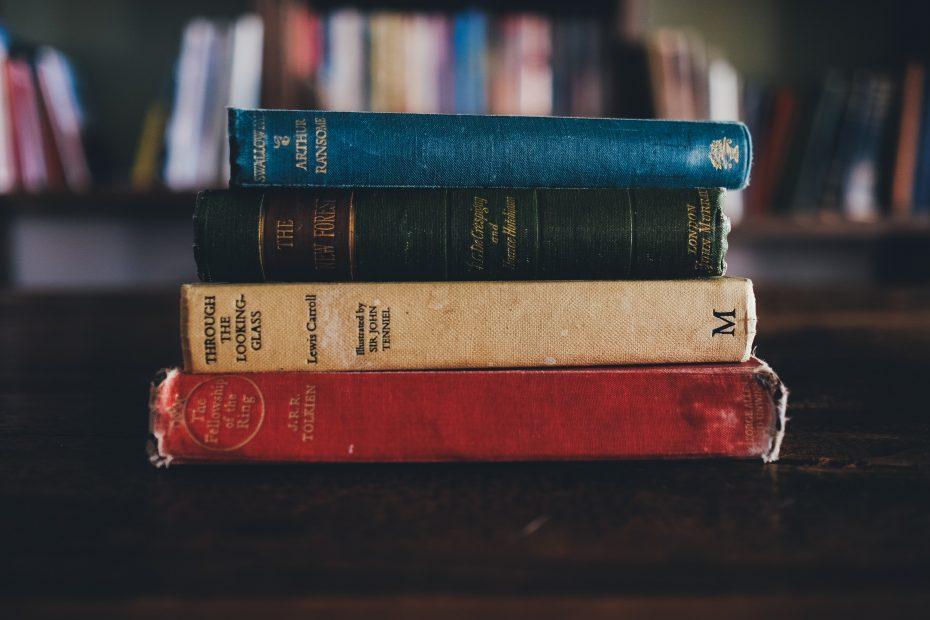 Photo of four old classic books