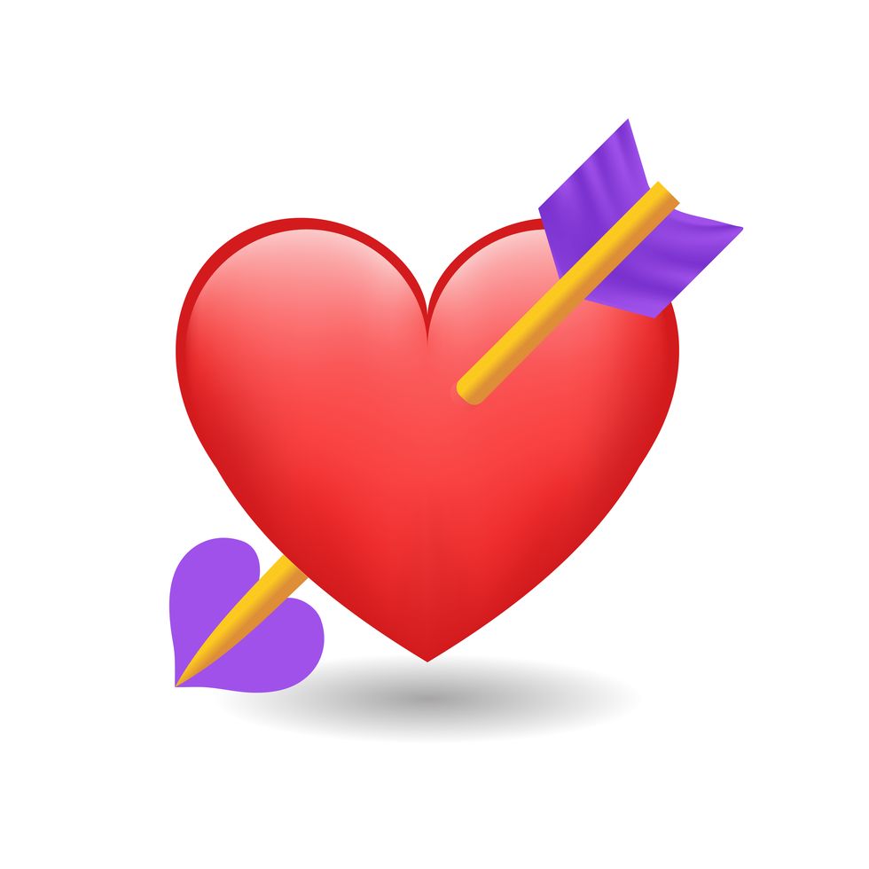 romantic heart with arrow emoji
