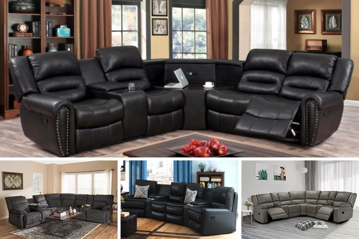 Recliner Sectional Sofas Collage