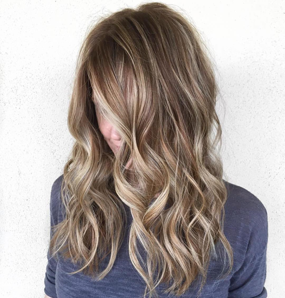 Highlights in a cool tone light brown hair transformation
