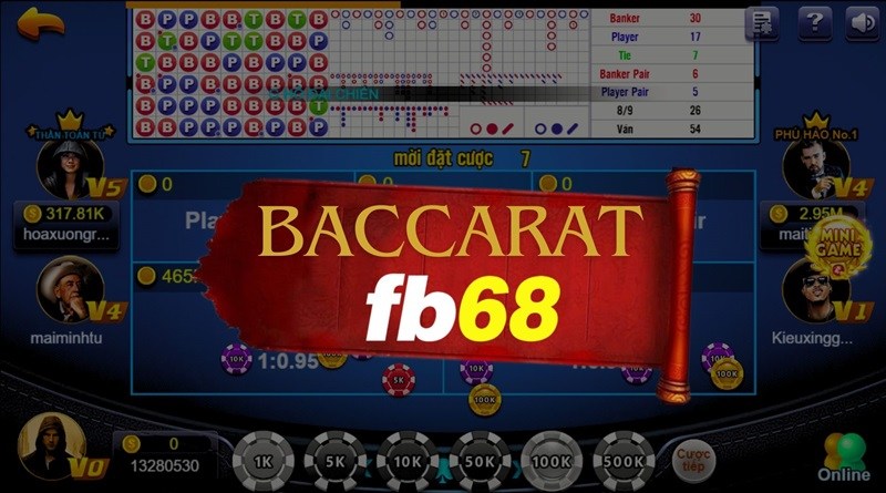 Fb68 triển khai lối chơi baccarat vô cùng đặc sắc