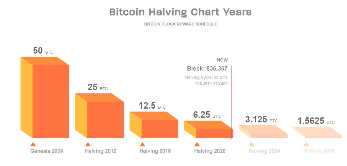 Bitcoin halving blocks rewards