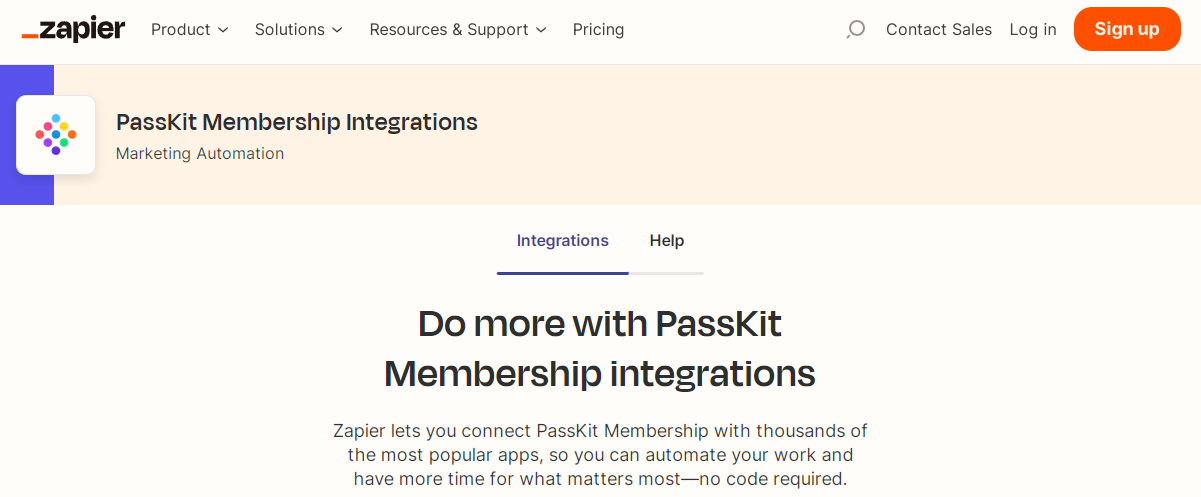 PassKit and Zapier integration