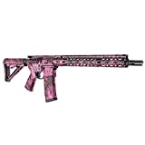 GunSkins AR-15 Rifle Skin - Premium Vinyl Gun Wrap with Precut Pieces - Easy to Install and Fits Any AR15 or M4-100% Waterproof Non-Reflective Matte Finish - Made in USA - Prym1 Pink Out