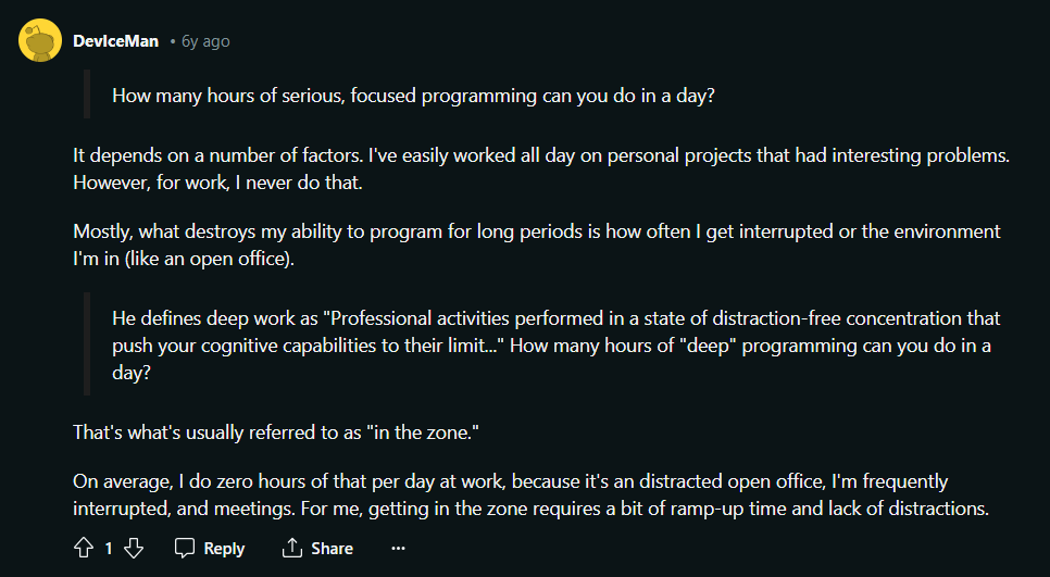 Focus Time and Its Impact On Developer Productivity