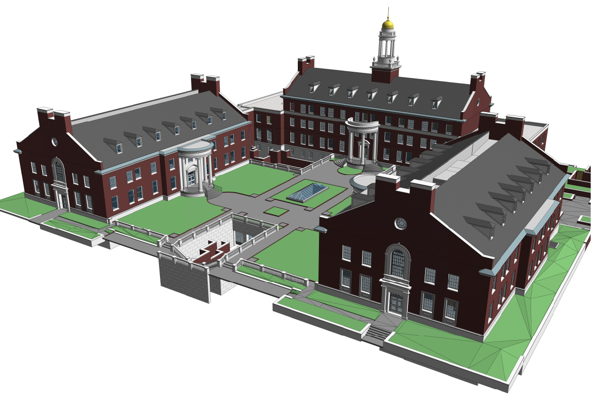 3D Revit model of the SMU Cox School of Business