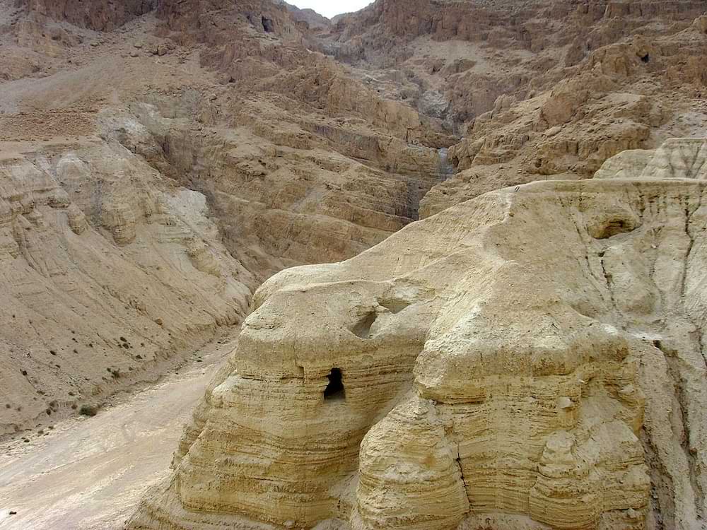 Qumran Cave Q4 where 90% of the Dead Sea Scrolls were discovered