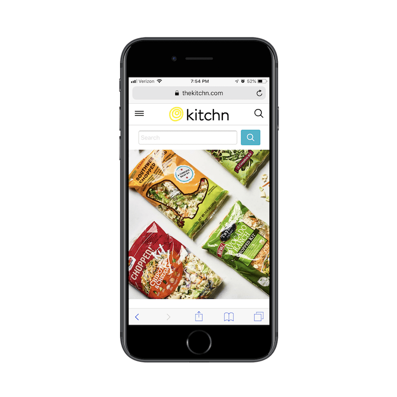 Kitchn mobile search