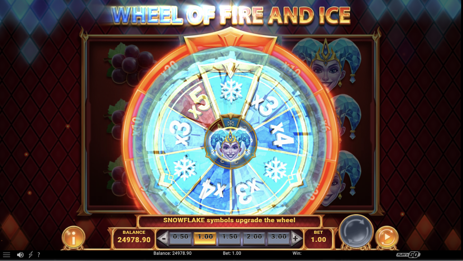 Fire Joker Freeze wheel of fire and ice