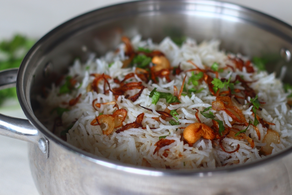 dum biryani layering