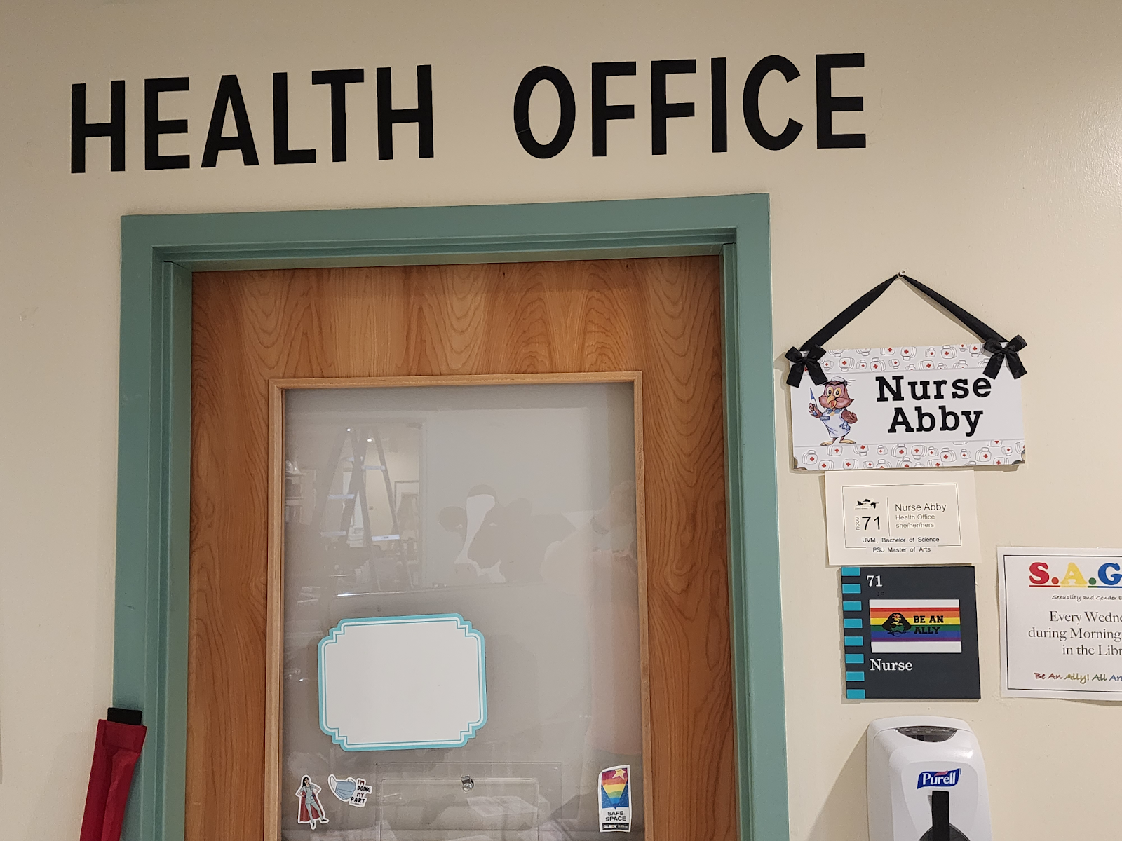 health office door