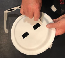 For younger children, consider making the eclipse glasses more secure by crafting a wider shield from paper plates. For more fun, your kids can even decorate the shield