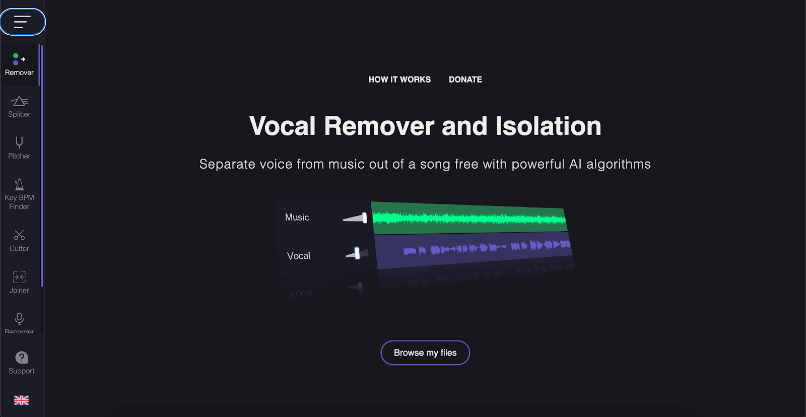 VocalRemover User Interface