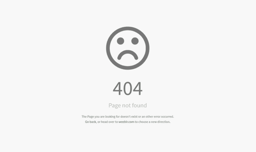 a 404 error page