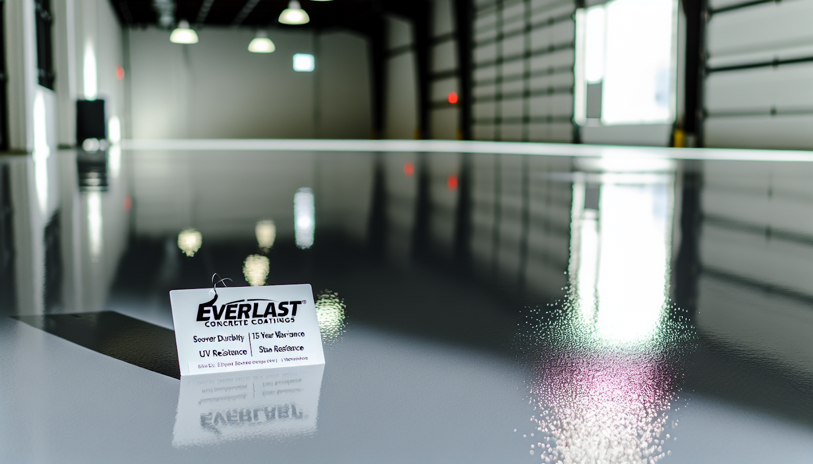 Polyaspartic floor coating example by Everlast Concrete Coatings