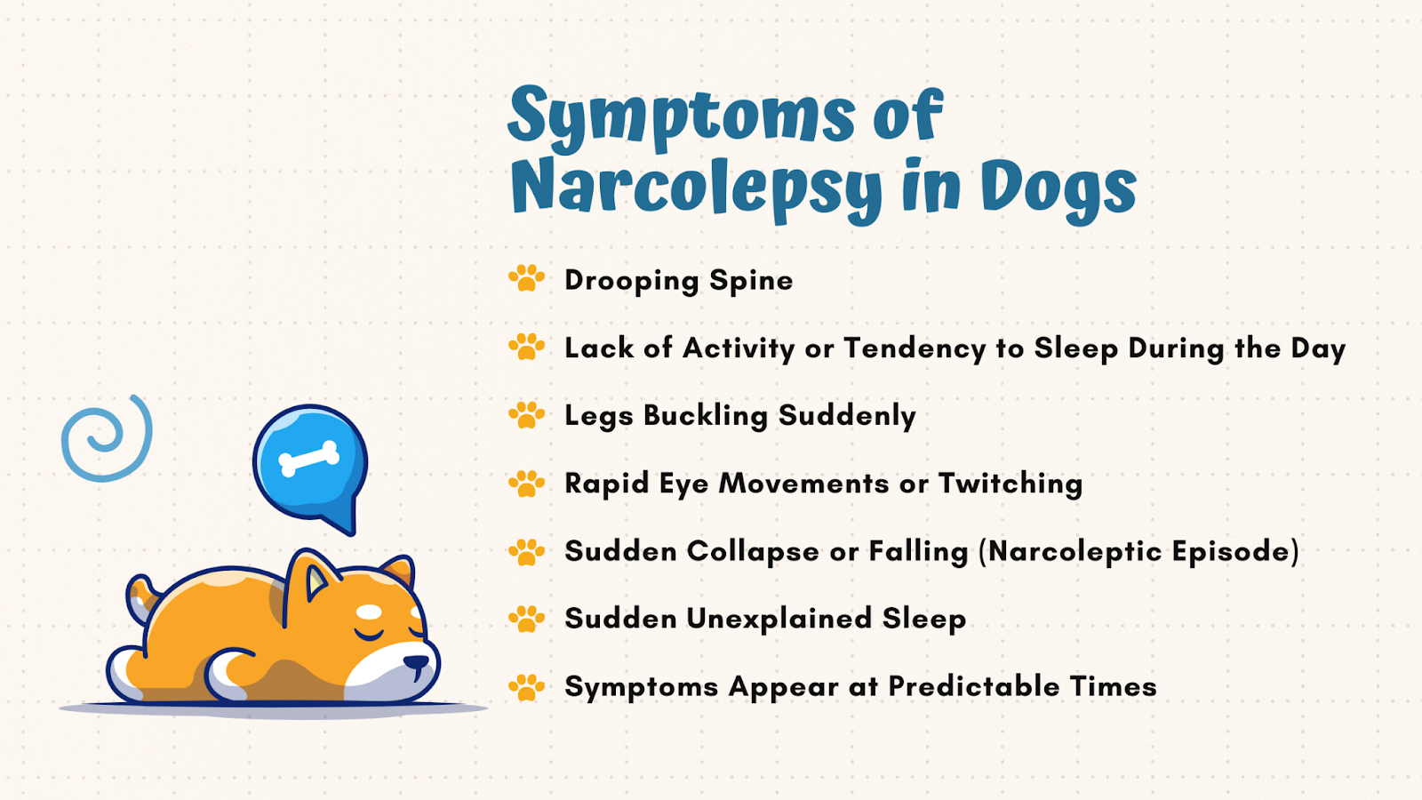 Symptoms of narcolepsy in dogs