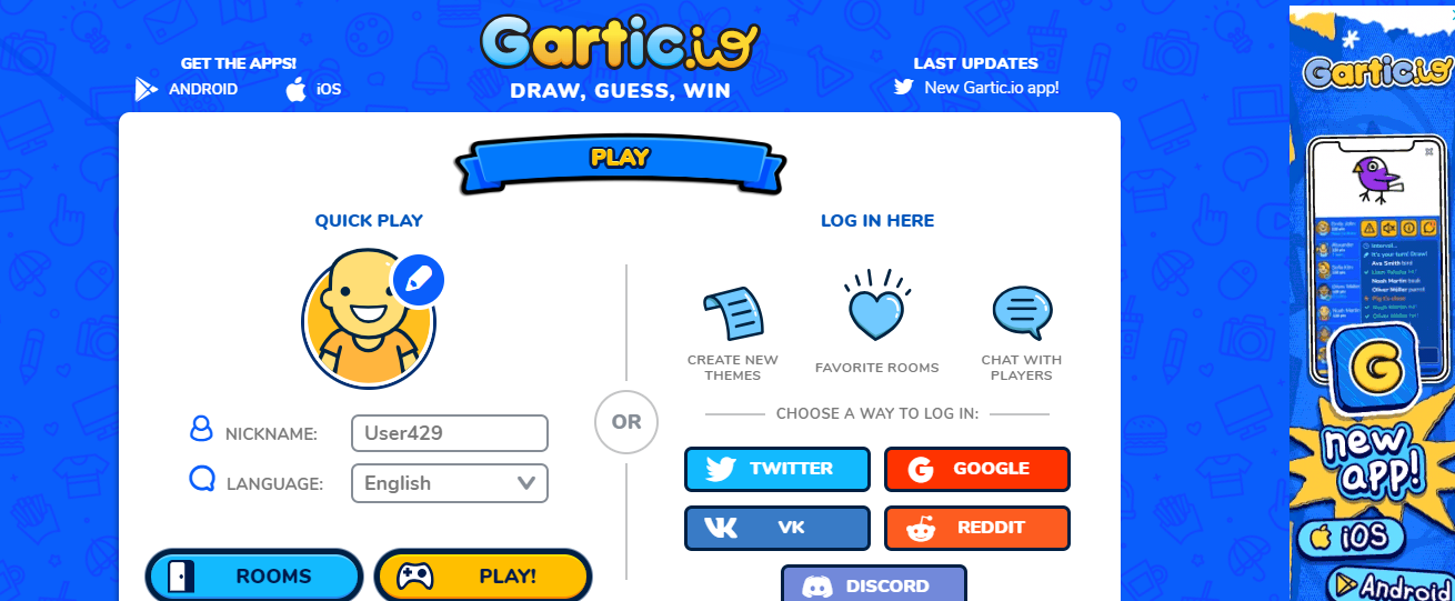 Gartic Art Game App