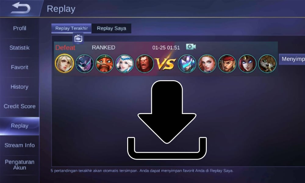 Cara Download Replay Mobile Legend