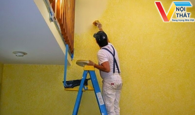 thi công sơn nhà