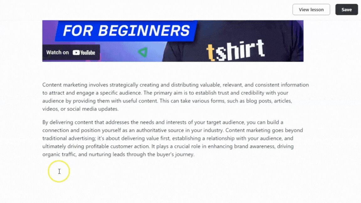Circle media embedding tool
