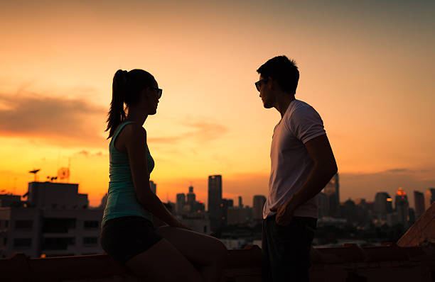 See the rooftop sunset together