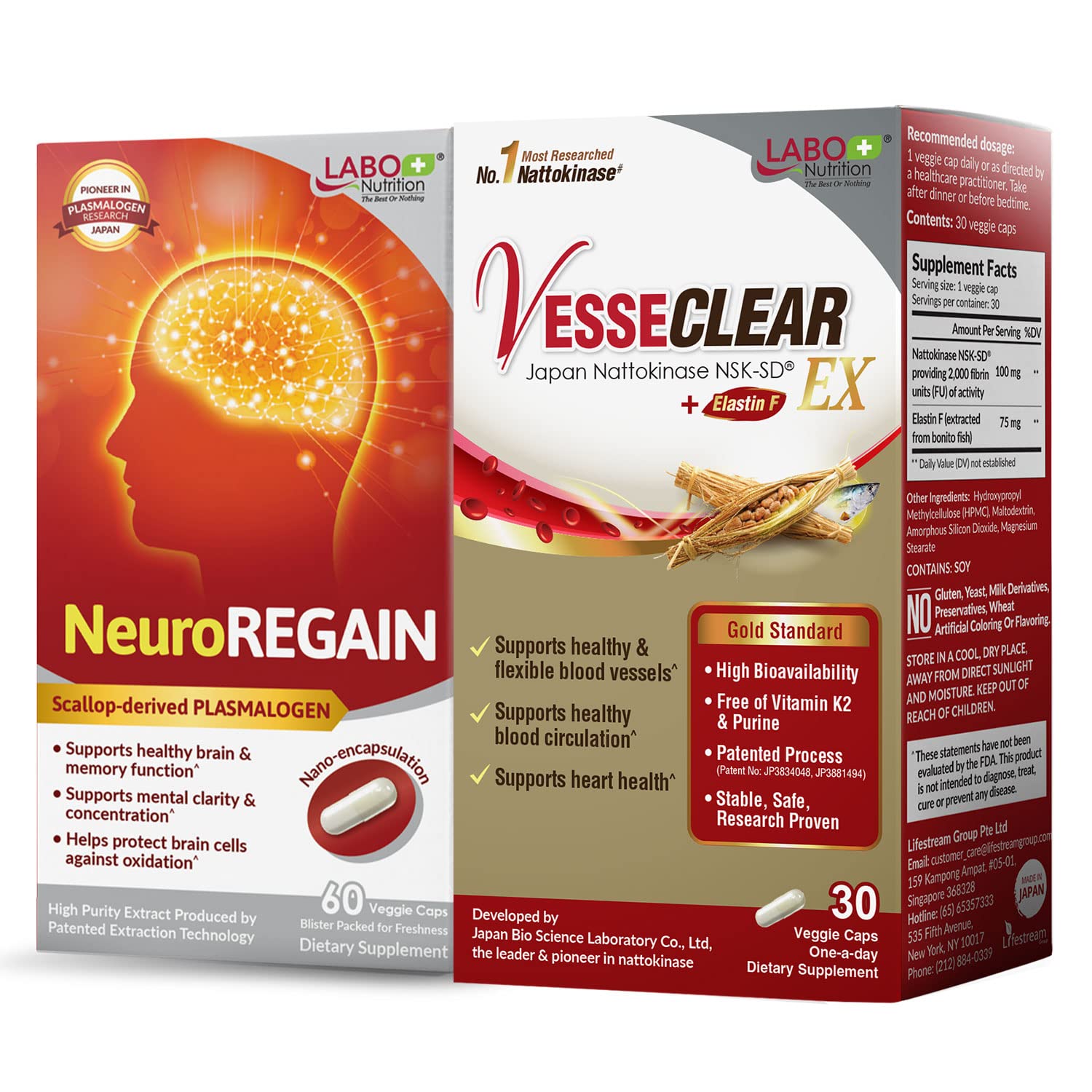 LABO Nutrition VesseCLEAR EX + NeuroREGAIN