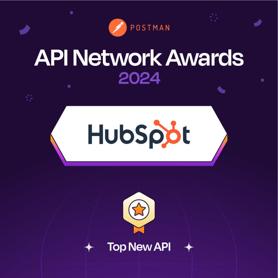 Top API Award from API Network Awards from Postman.