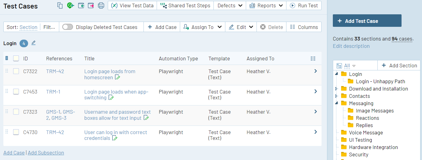 Manage, organize, and track your automated and manual tests cases in one collaborative platform