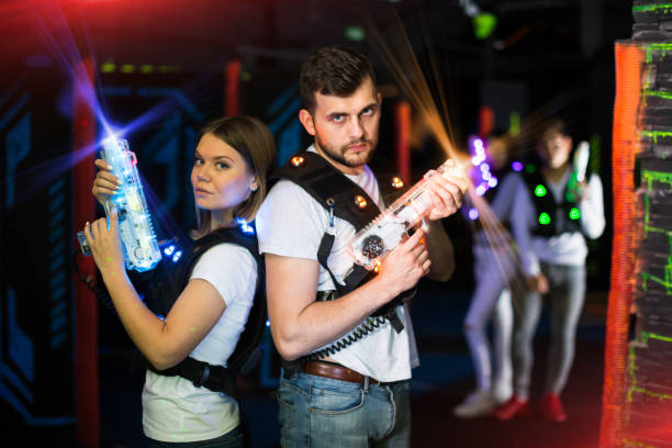 Nerf battles conducted indoors