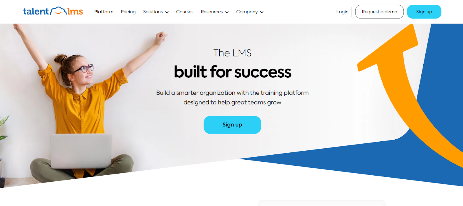 Talent LMS landing page