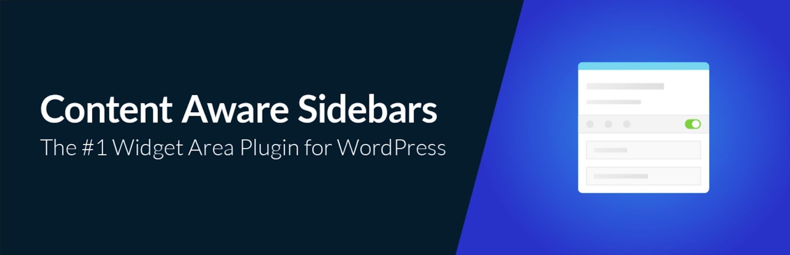 The Content Aware Sidebars plugin for widgets on wordpress.